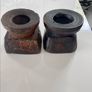 Reclaimed Wood Wide Candles Holder for Pillar Candles